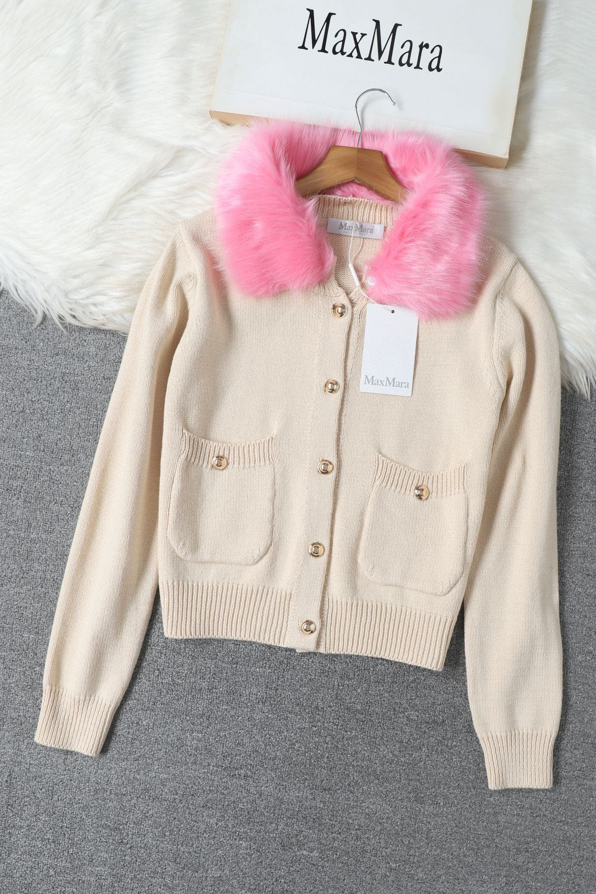  maxmara 막스마라 핑크퍼 가디건 막스마라자켓 막스마라가디건 막스마라니트 막스마라옷 명품새삥