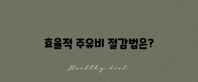 주유비 계산기 활용법과 연비 절약 요령 총정리입니다!