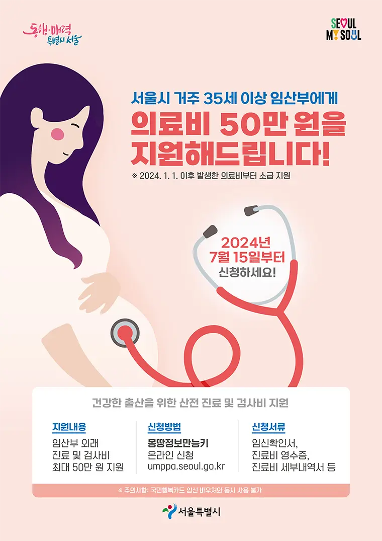 서울시 의료비 50만원 지원