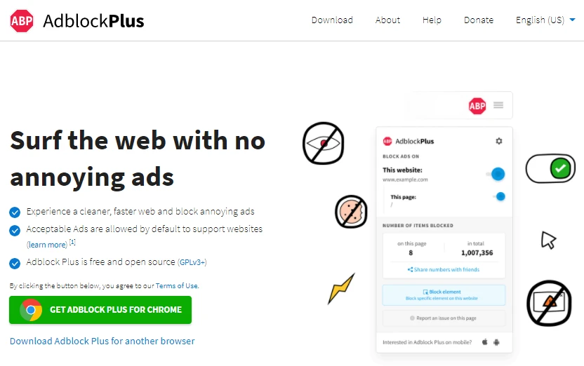 크롬용 Adblock Plus 확장 프로그램 다운로드