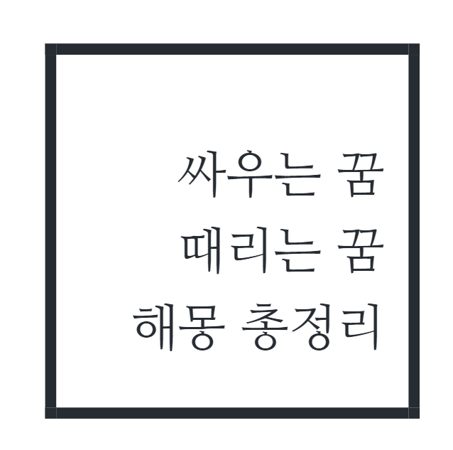 싸우는꿈