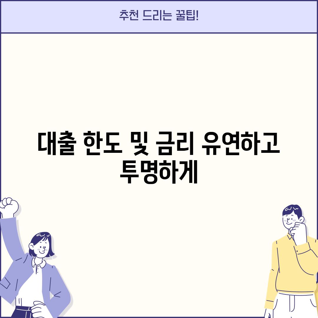 대출 한도 및 금리: 유연하고 투명하게