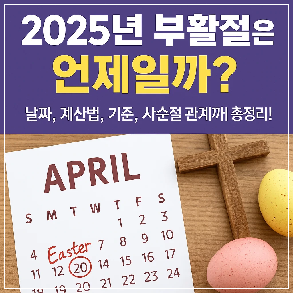 2025년 부활절은 언제일까? 날짜, 계산법, 기준, 사순절 관계까지 총정리!