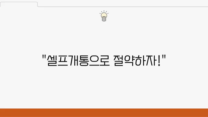 KT SKYLIFE 알뜰폰, 셀프 개통을 위한 방법과 후기
