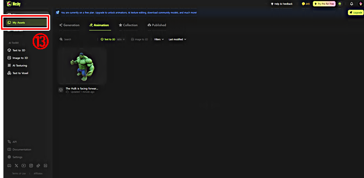 Text to 3D, Asset 저장 결과 확인