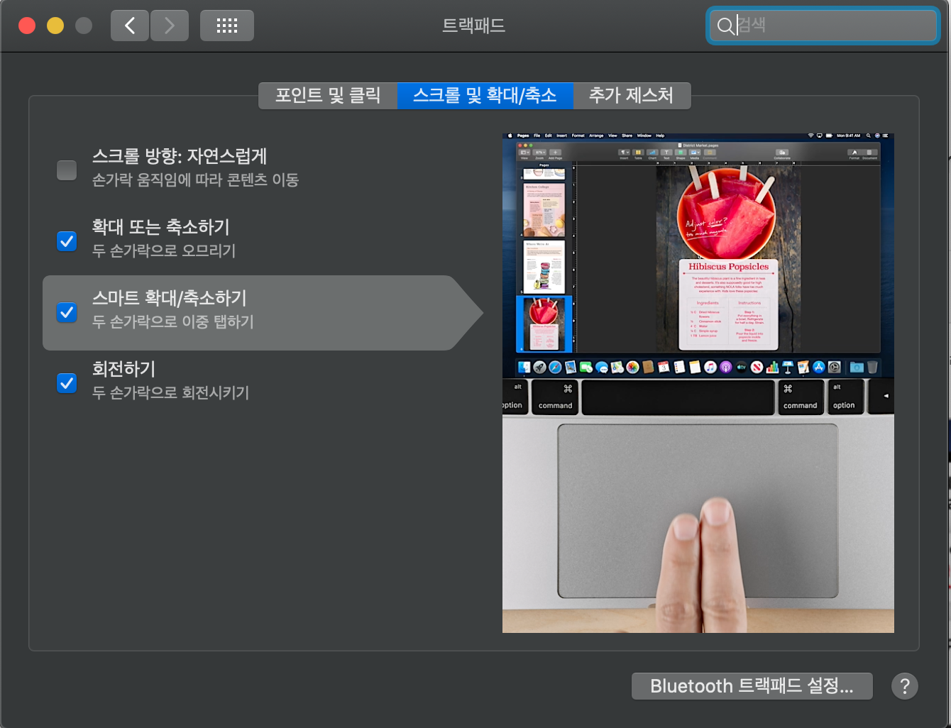  맥에서 마우스와 트렉패드 스크롤 각각 다르게 인식시키는 프로그램
