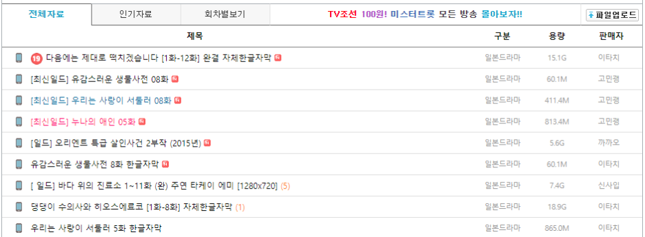 미드다운로드사이트 C hoice! 일드 추천 : 영화, 6