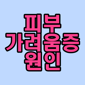 피부가려움증의 원인 총정리
