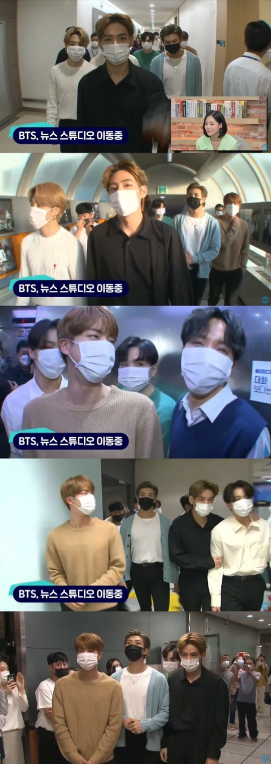  200910 BTS 방탄소년단 KBS 뉴스9 녹화중!