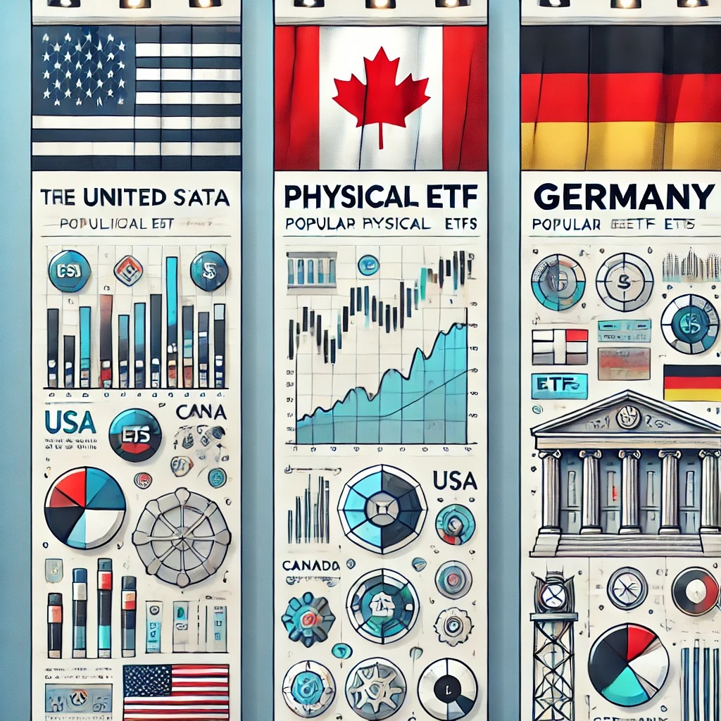 국가별 인기 현물 ETF (미국, 캐나다, 독일)