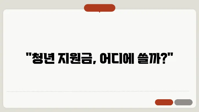 청년내일쳀청방 지원금 사용 가능한 지원금 사용 쓰저