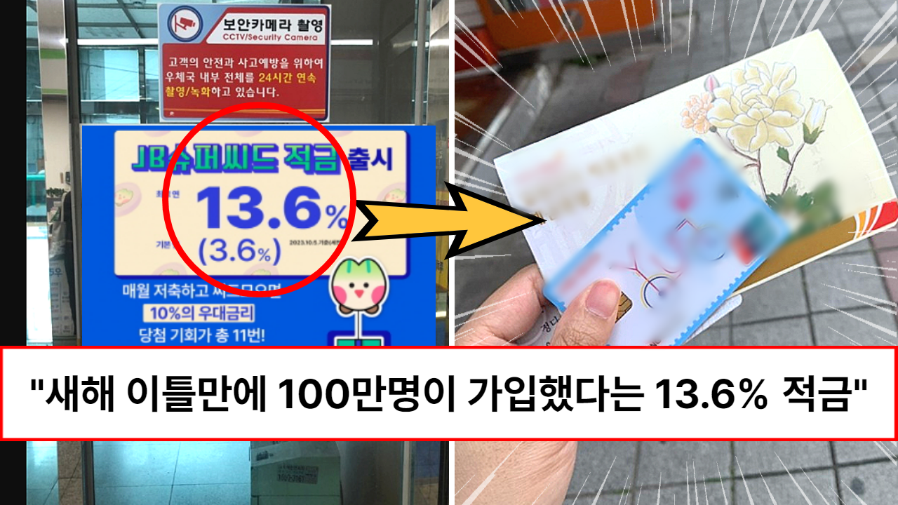 “2024년에 13.6% 적금 드세요” 새해 이틀만에 100만명이 가입했다는 더이상 볼 수 없는 전국 특판 예적금