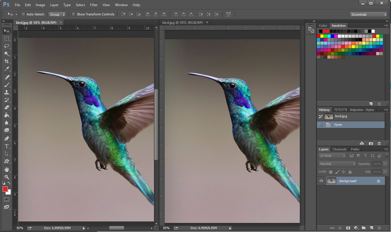 포토샵 듀얼 화면