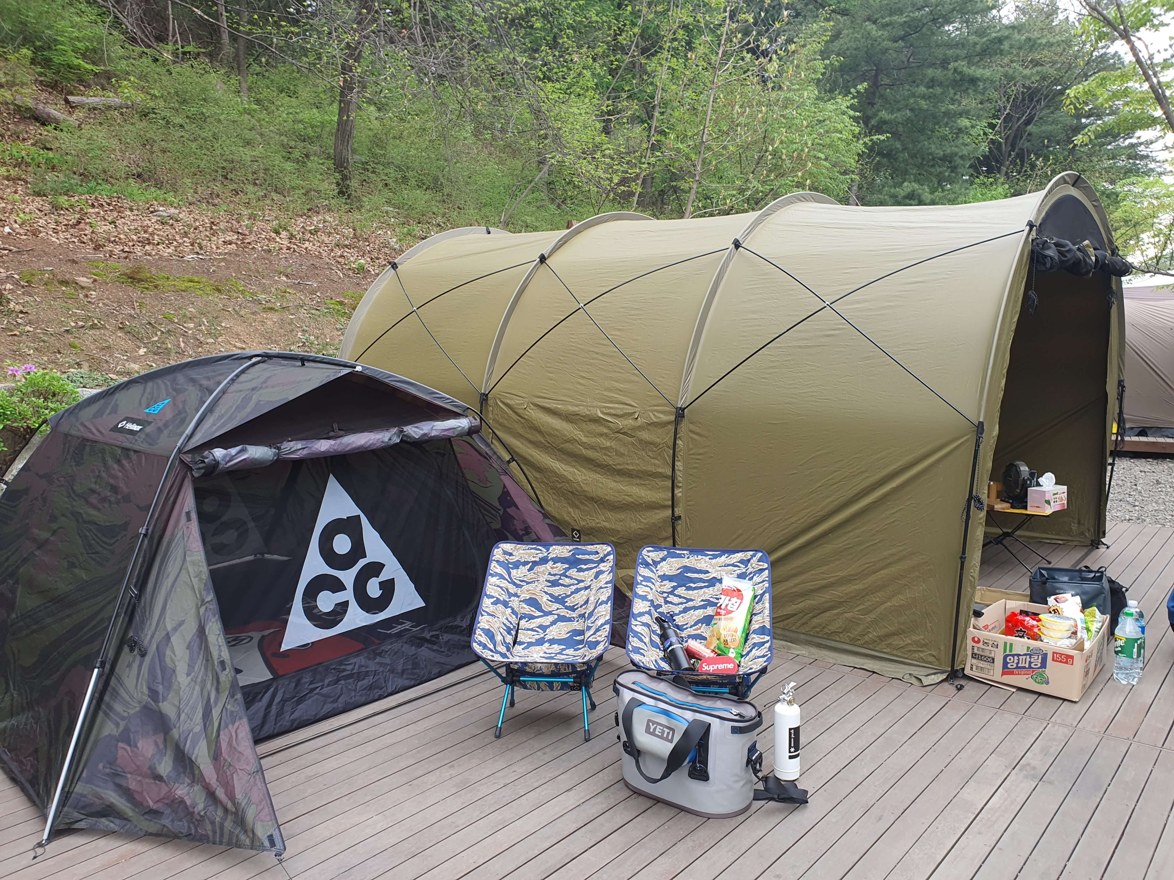  헬리녹스 캠핑, 텐트, 의자, helinox, camping, 캠핑용품 - 축복받은 완벽한 날씨, 양주 범산골 캠핑장