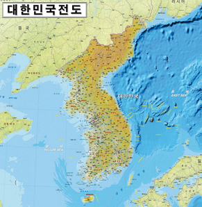  우리나라 지도 크게보기