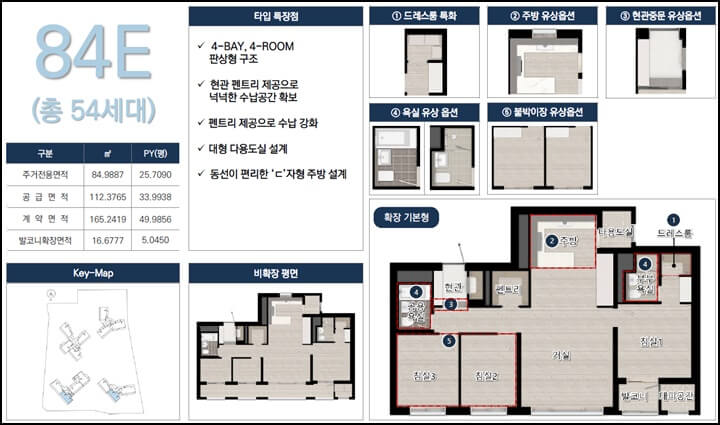 84E 평면도