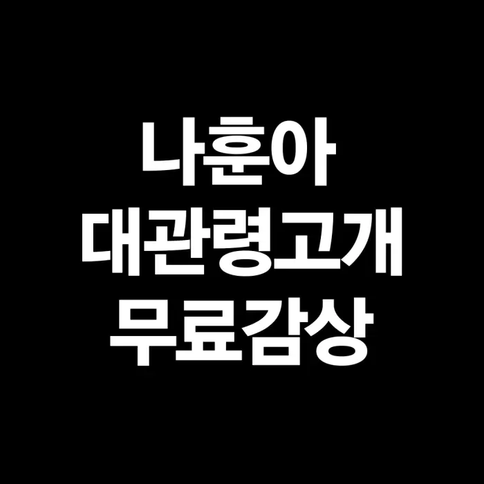 나훈아 대관령고개 무료감상