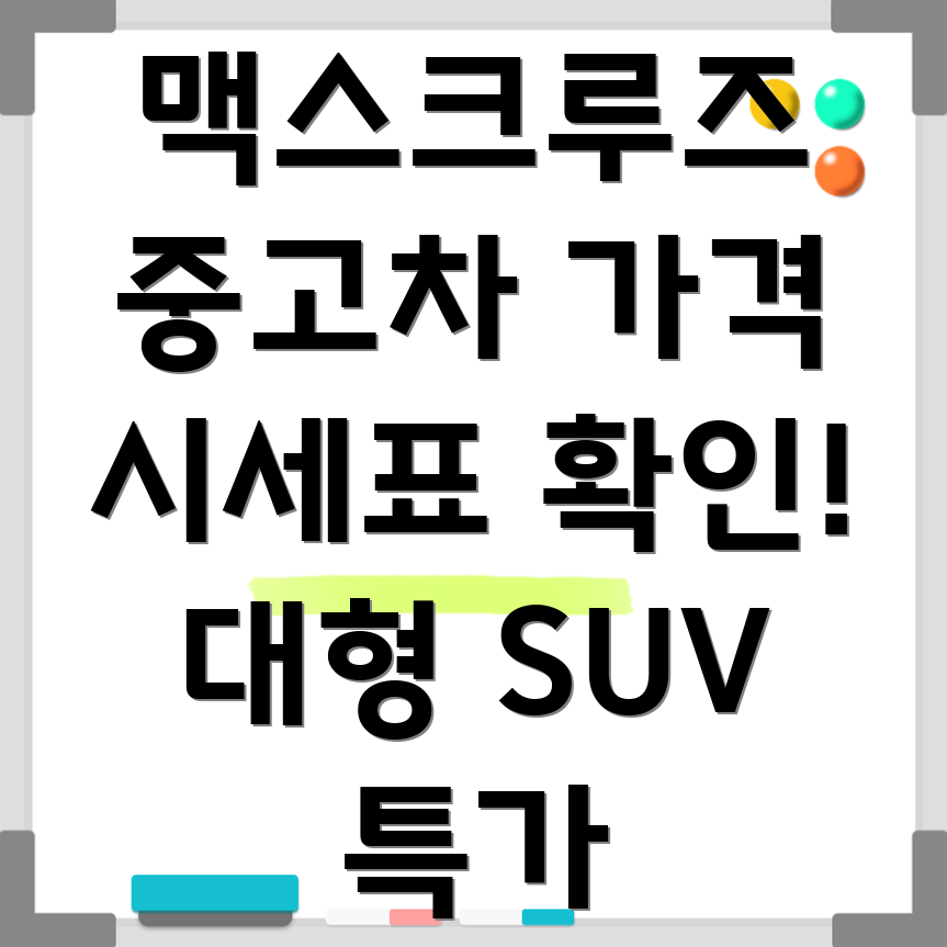 맥스크루즈 중고차