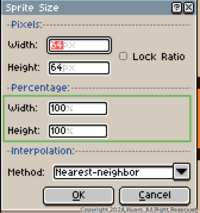 Percentage 변경하기