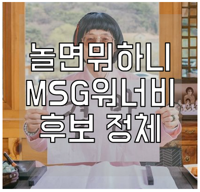 놀면뭐하니 msg워너비