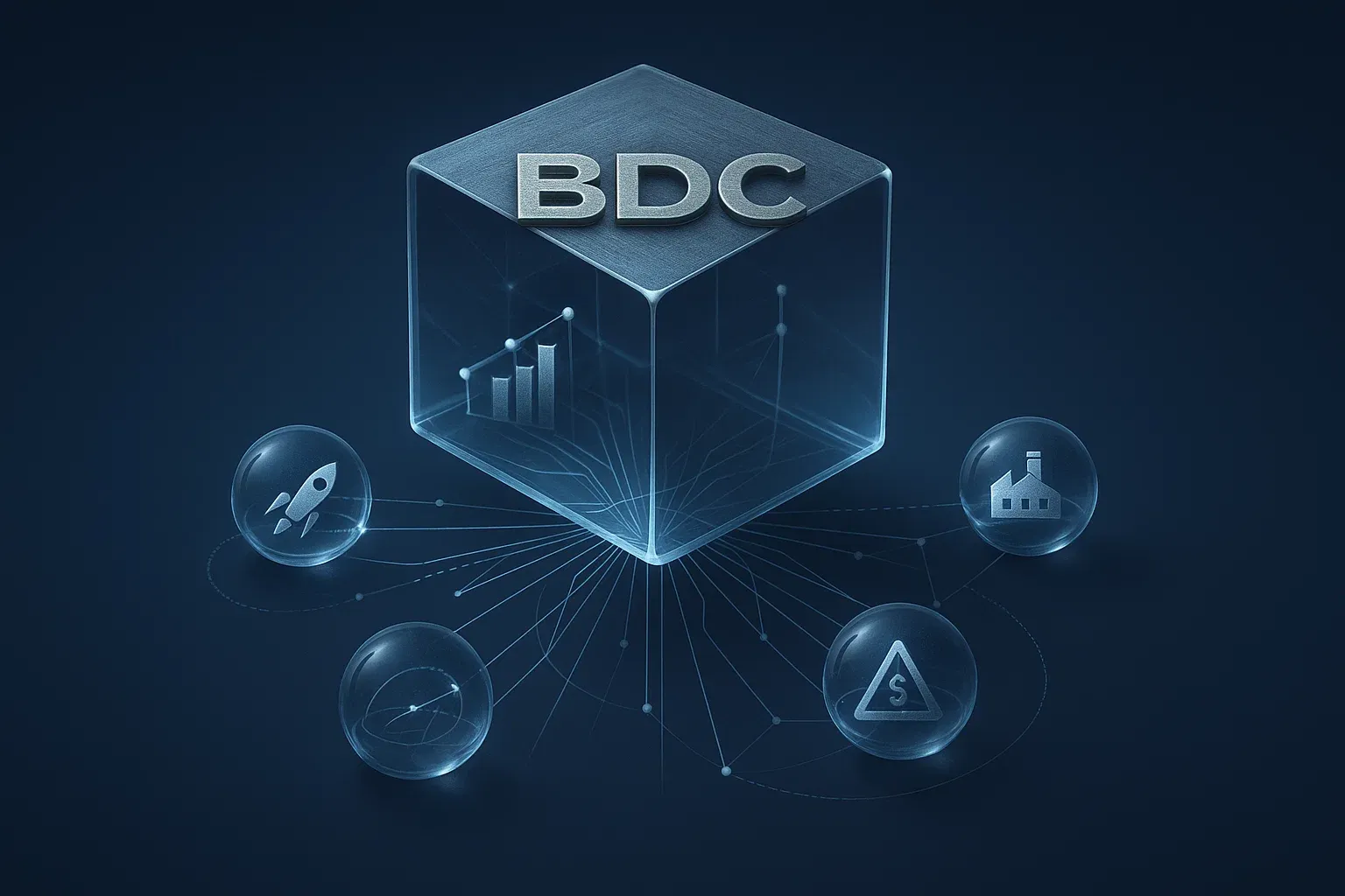 BDC 투자 구조와 사모펀드 연결고리를 보여주는 인포그래픽