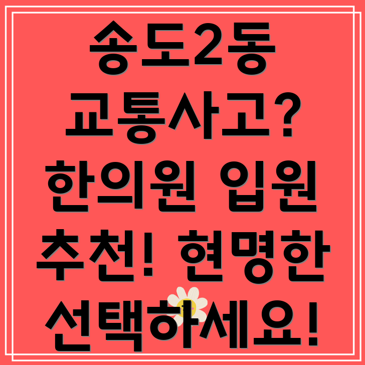 송도2동 교통사고 한의원