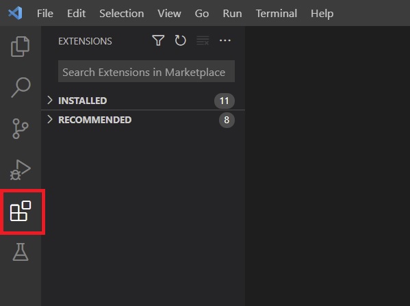 VsCode Extensions 메뉴