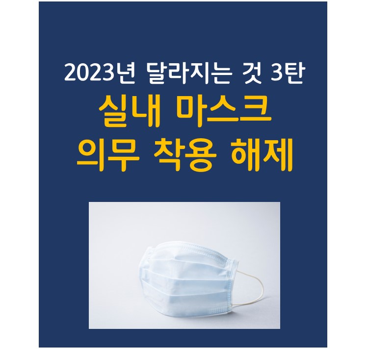  2023년부터 달라지는 것 3탄: 실내 마스크 해제