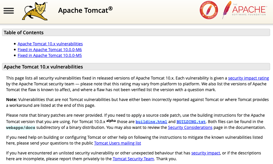  [보안공지] Apache Tomcat 취약점 보안 업데이트 권고(KISA)