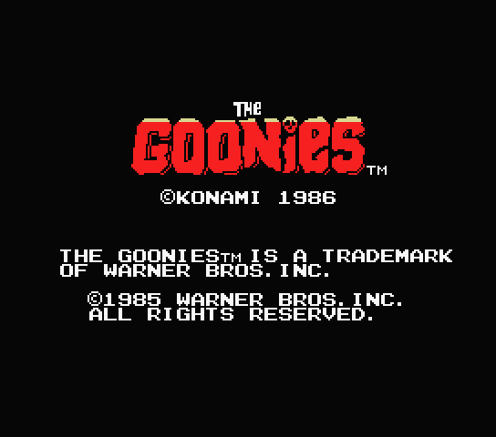  The Goonies - MSX (재믹스) 게임 롬파일 다운로드