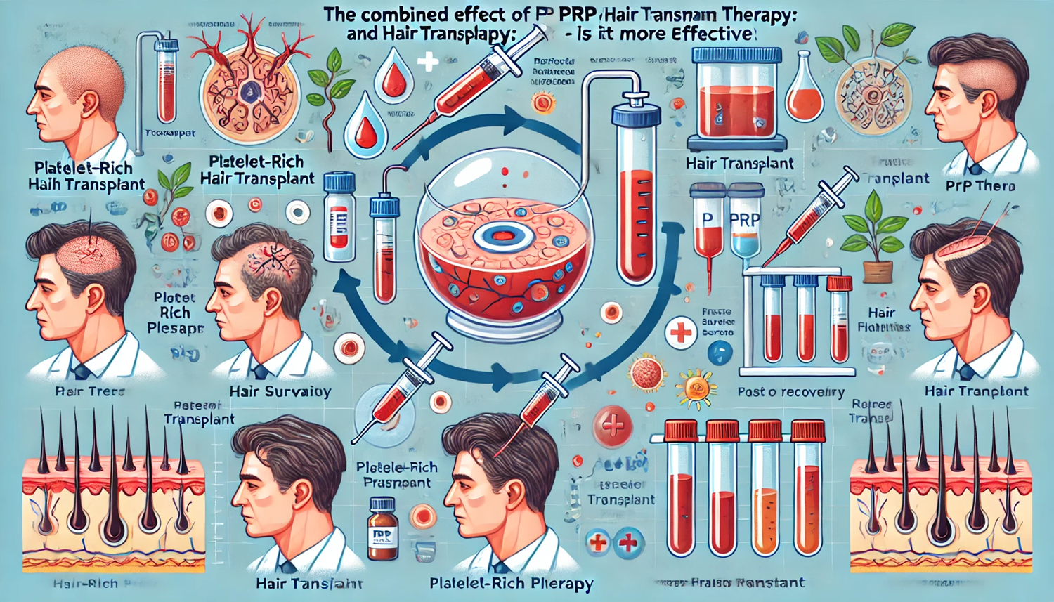 자가혈(PRP) 치료와 모발이식, 병행하면 효과가 좋을까?