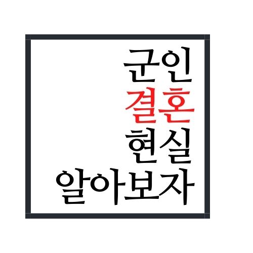  군인 결혼 현실 알아보자(안보면 손해)