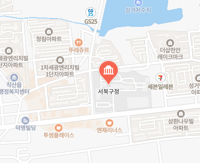 서북구청 위치 이미지