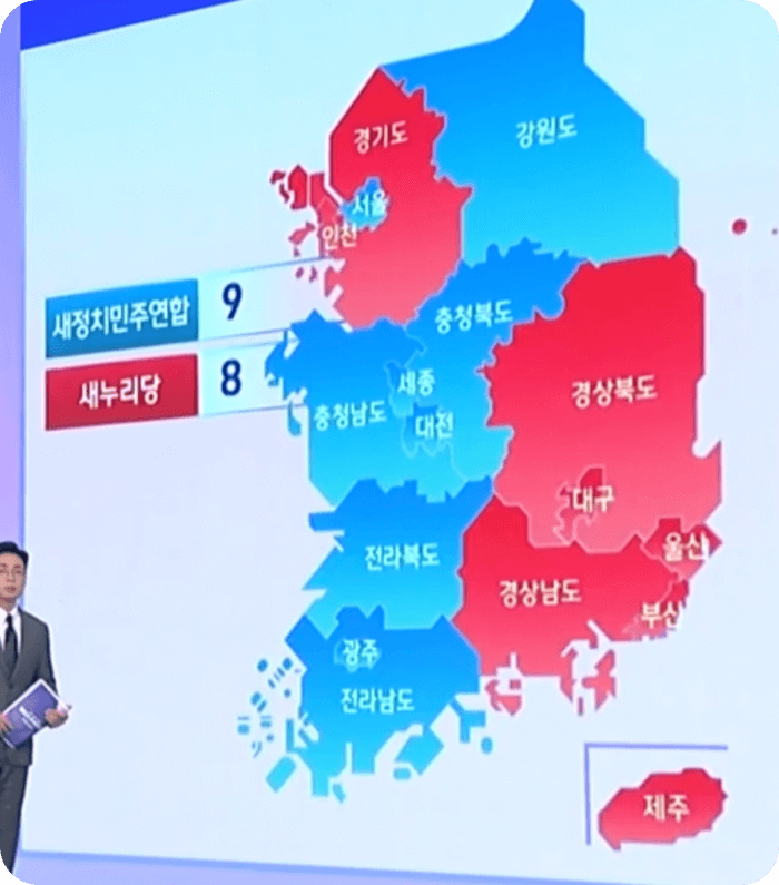 2014년 제 6회 지방선거 박근혜 대통령 집권 지방선거 결과
