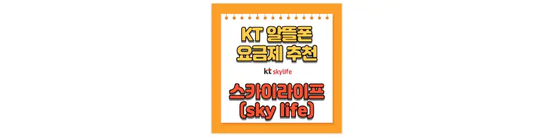  KT 스카이라이프(skylife) 모바일 알뜰폰 요금제 비교 및 추천