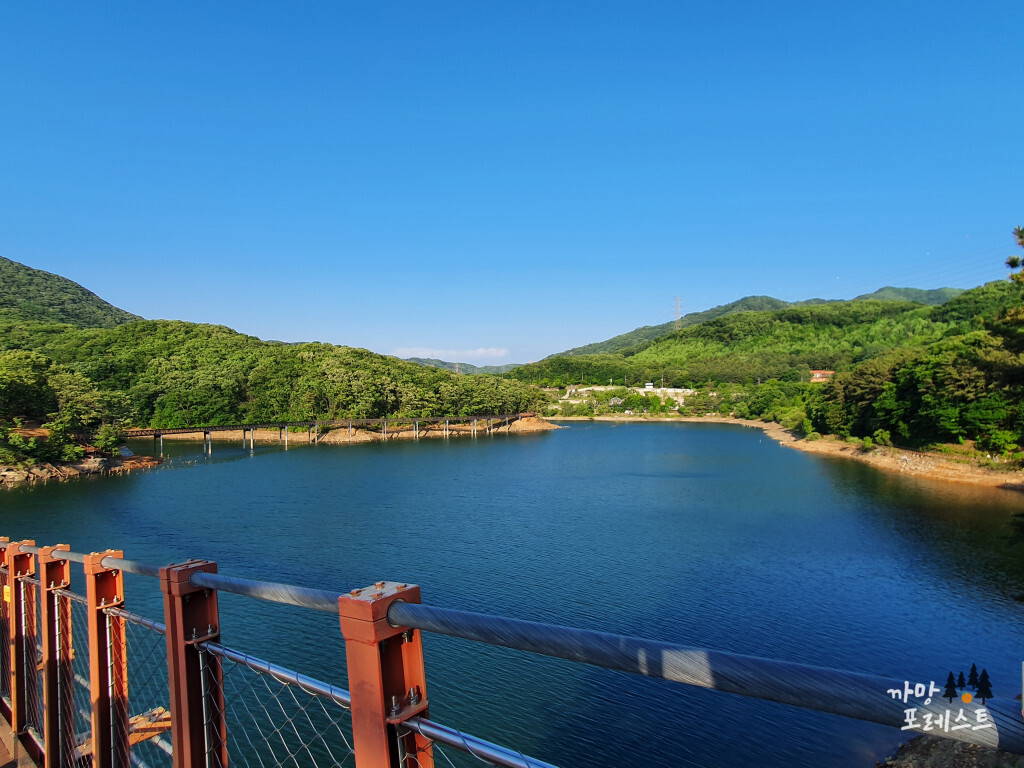 마장호수 출렁다리 경치