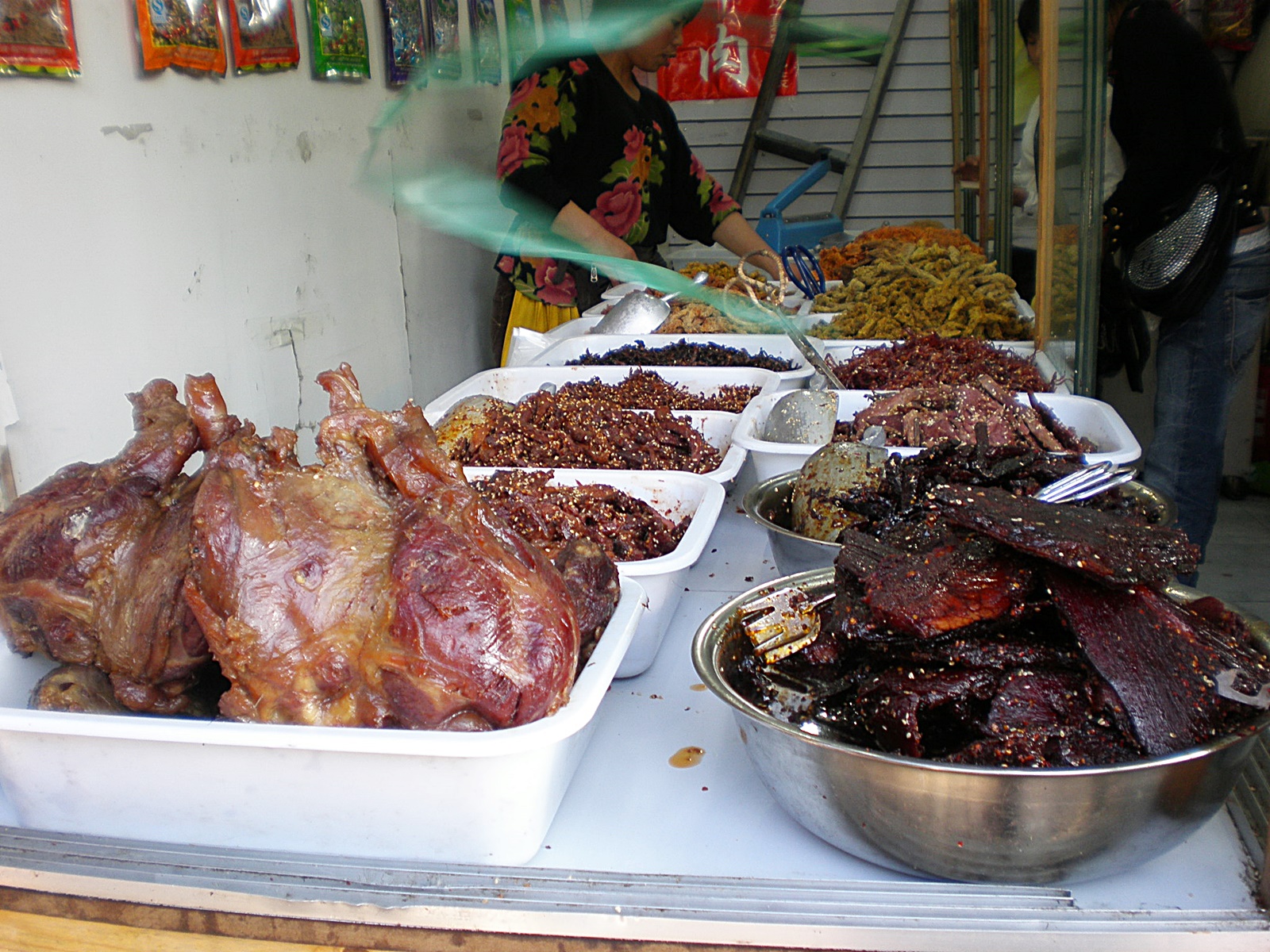 몽골 야크 고기 시장