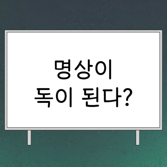 명상이 독이된다? 라는 문구가 적혀있는 화이트 보드