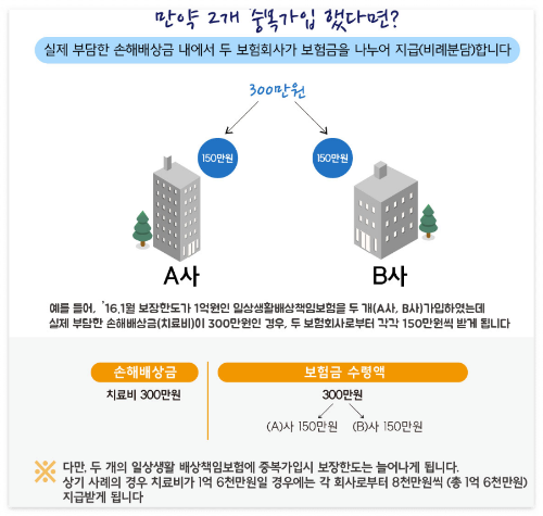 일상생활 배상책임보험 중복