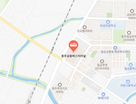 충주공용버스터미널 위치-지도