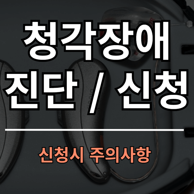 청각장애 진단과 신청방법 주의사항