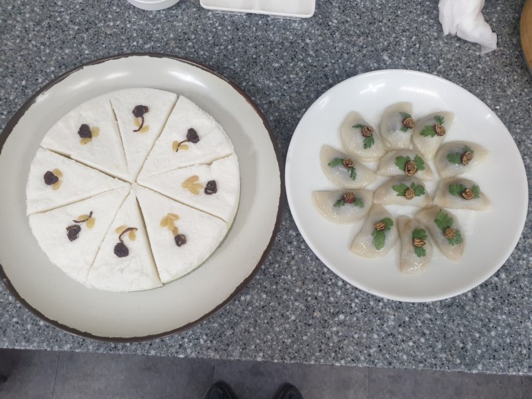  떡제조기능사 실기메뉴_콩설기떡, 경단, 송편, 쇠머리떡, 무지개떡(삼색), 부꾸미, 백편, 인절미