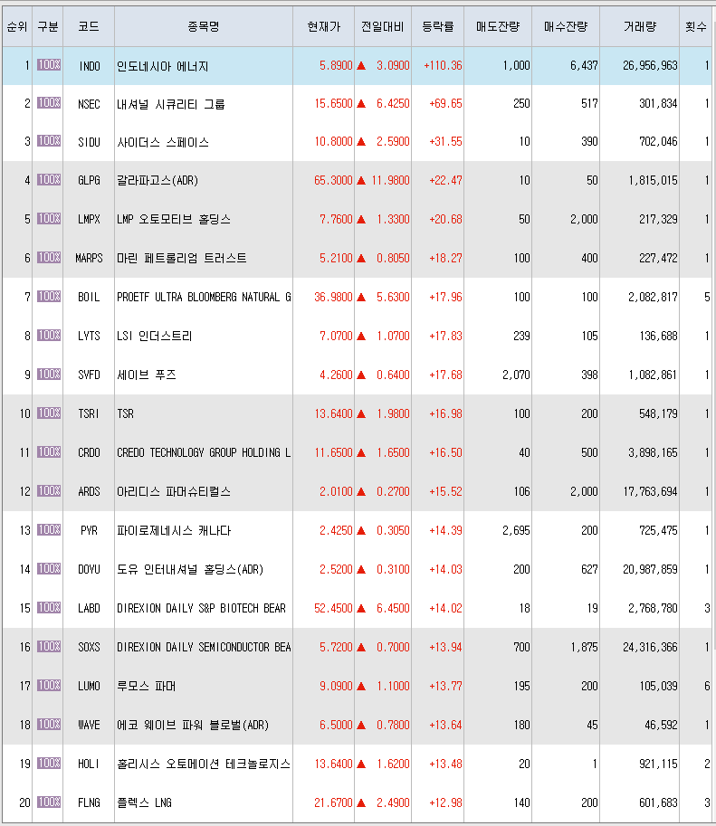 미국주식-상승률-상승종목