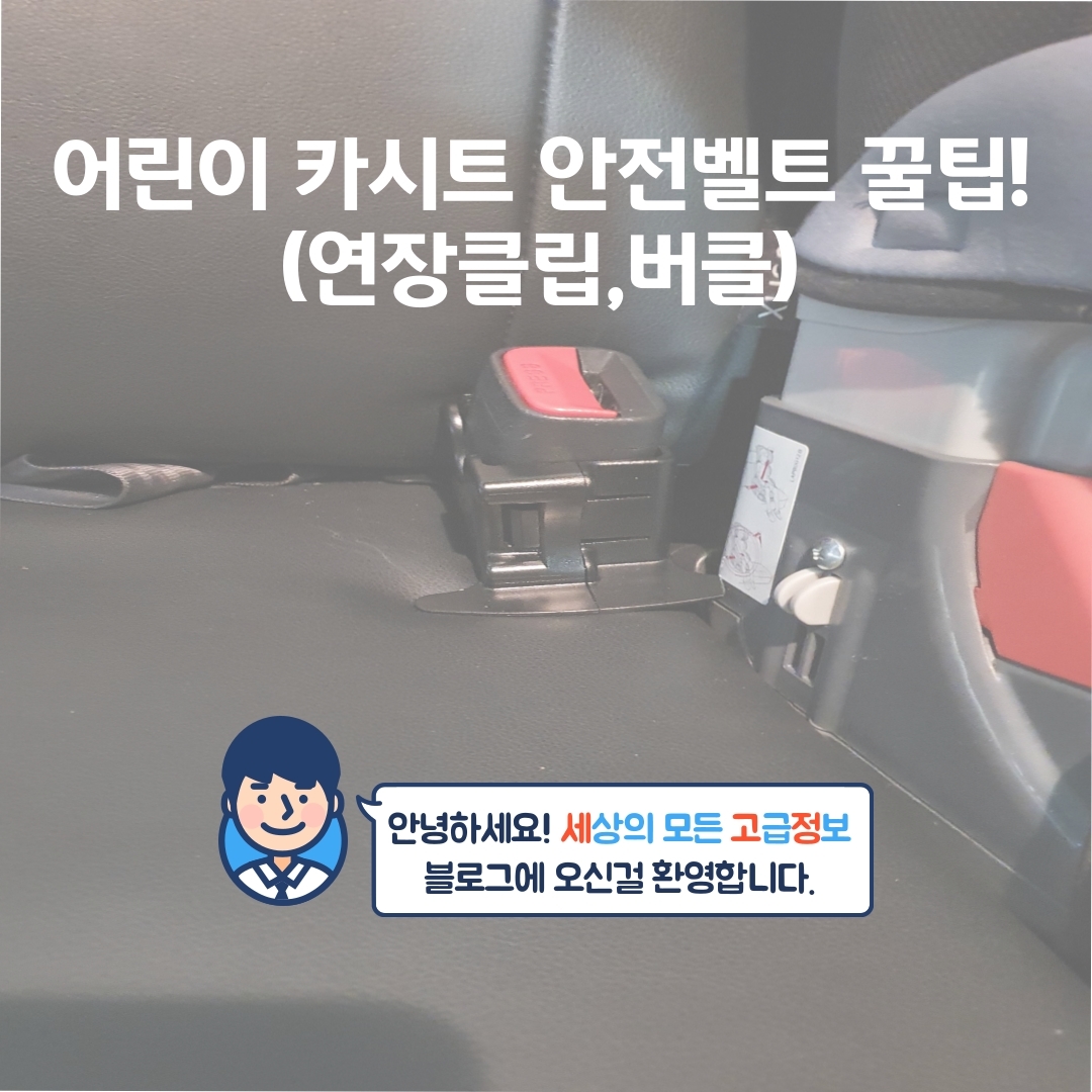  어린이 카시트 안전벨트 스스로 매기 (버클,연장클립)