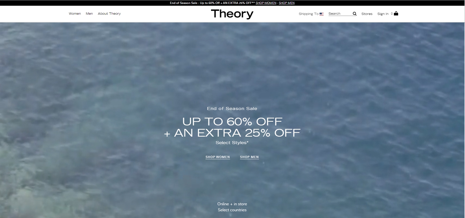  Theory 띠어리 미국 공홈 End of Season Sale 세일 60프로 할인 추가 25프로 세일 할인코드