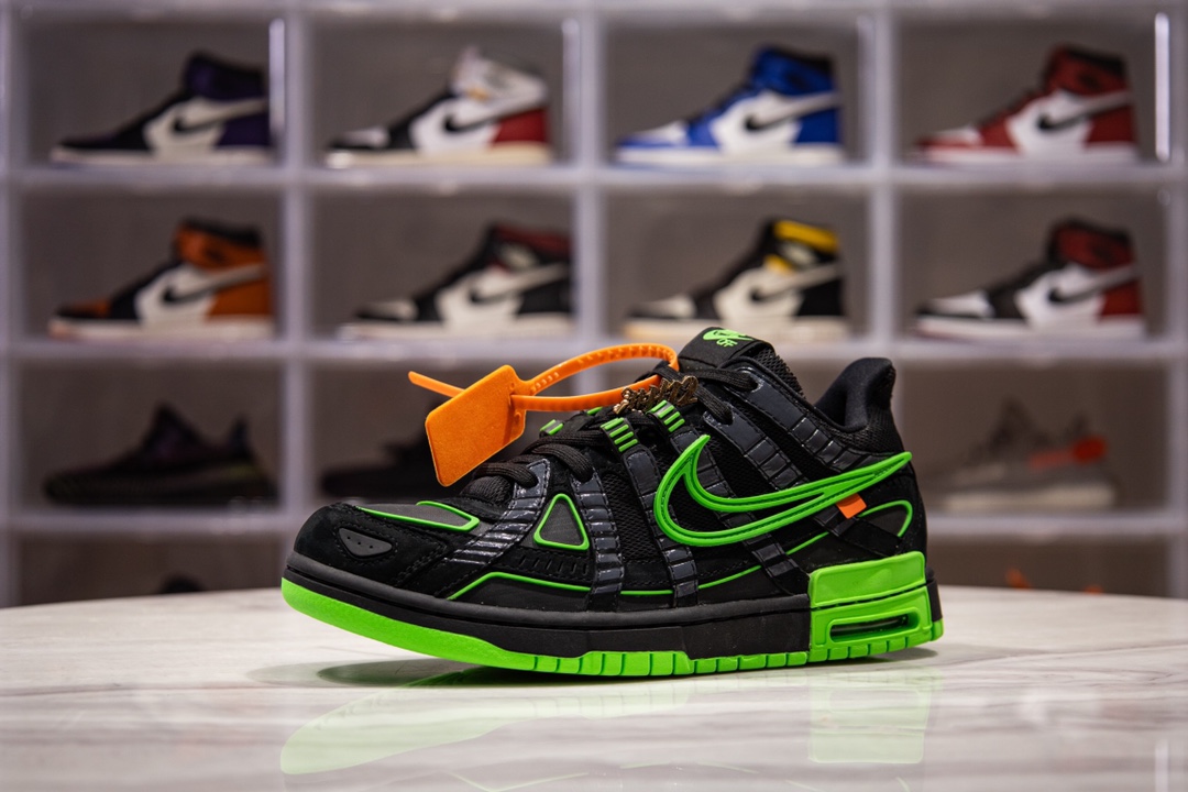  [OFF WHITE x NIKE] H12 오프화이트 X 나이키 에어러버 덩크 그린 스트라이크 GREEN STRIKE CU6015-001