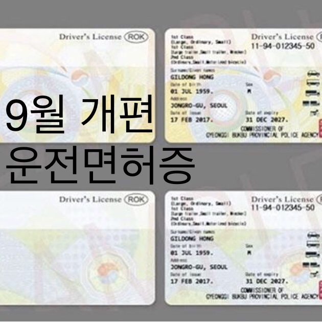  9월 운전면허증 개편, 운전면허증 새롭게