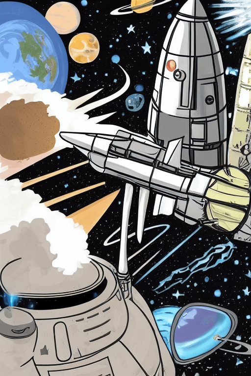 Playground AI로 생성한 그림(2) - 우주선&#44; 로켓