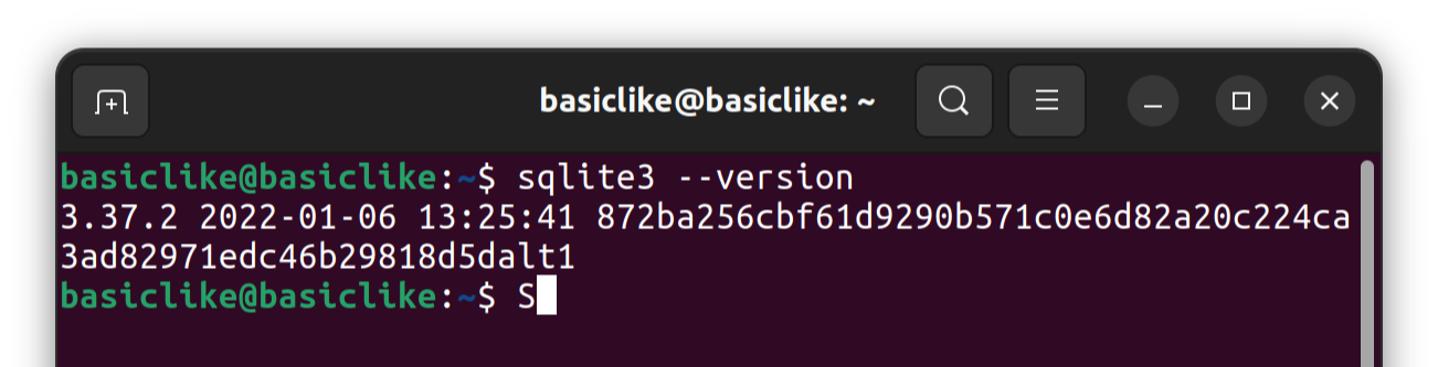 SQLite, Ubuntu 설치
