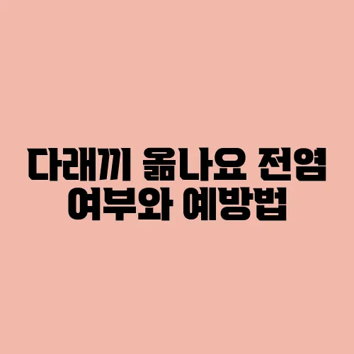 다래끼 옮나요 전염 여부와 예방법